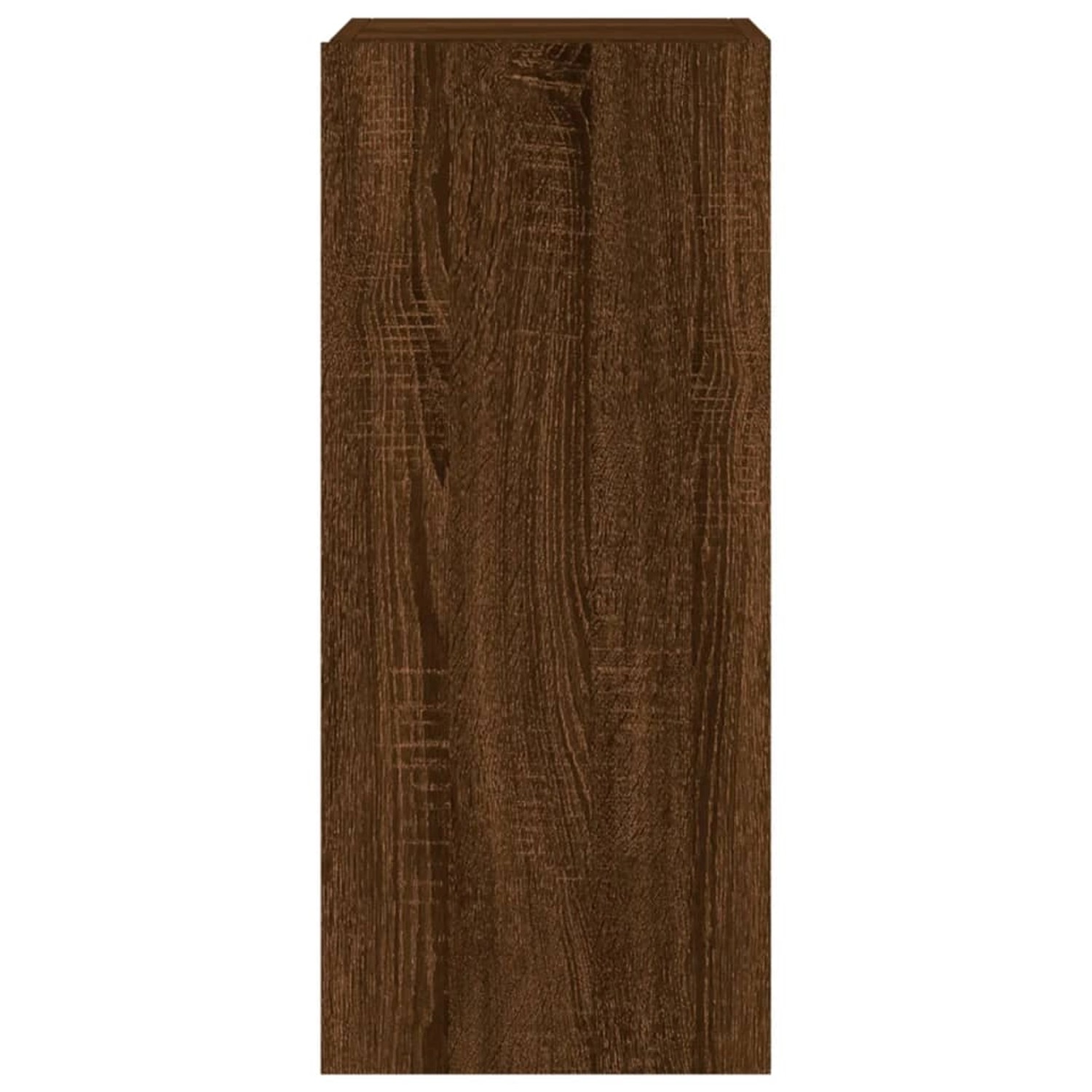 VidaXL TV-Wandschrank in Braun Eichen-Optik, Teil einer Wohnwand mit LED-Beleuchtung.