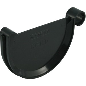 Marley Dachrinnen-Endstück RG 100 in Anthrazit für Kunststoff-Dachrinnen.