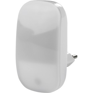 Weißes LED-Nachtlicht mit Dämmerungssensor für Steckdose, ideal für Kinderzimmer & Flur.