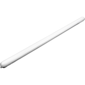 Graue LED Feuchtraumleuchte, 150 cm, 28 W, ideal für Bad und Keller.