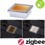Paulmann LED-Bodeneinbaustrahler Brick, 10x10 cm, mit warmweißen und kaltweißen Lichtfarben.