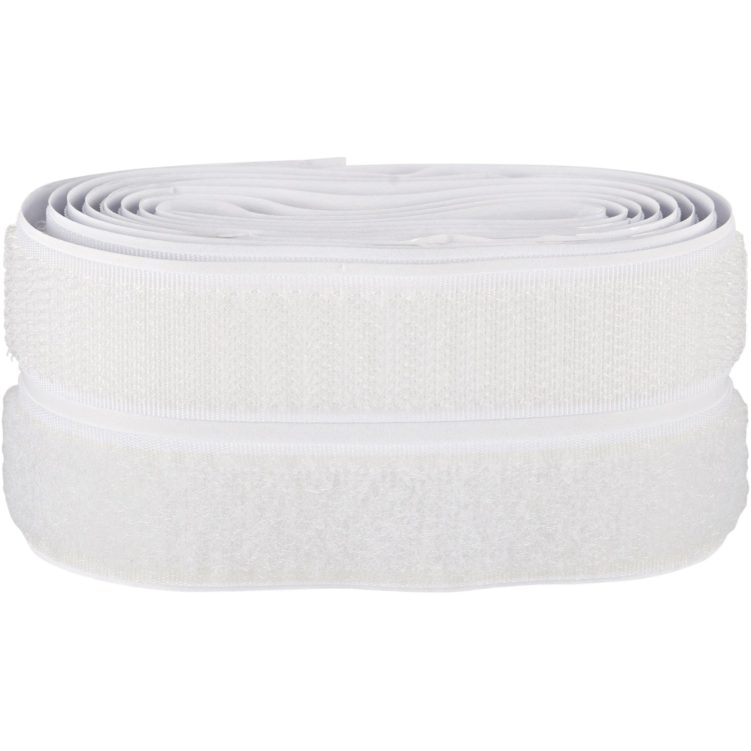 Fix-o-moll Klettband, selbstklebend, weiß, 60cm x 20mm, auf Rolle.