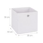 Relaxdays Faltbox 4er Set Polyester Weiß Zusammenfaltbar 30 cm x 30 cm x 30 cm 0,6 kg_4
