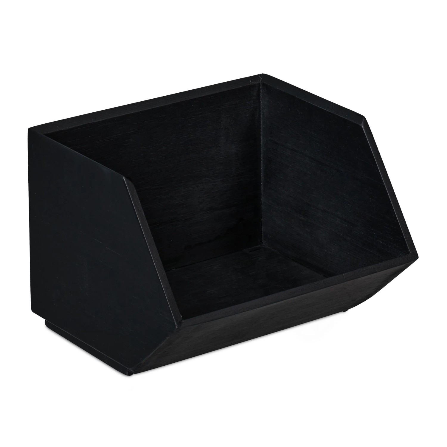 Relaxdays Schreibtischorganizer Bambus Anthrazit Stapelbar 35 cm x 31 cm x 12,5 cm