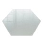 Tulup Schneidebrett Satiniertes Glasschneidebrett 40x34 cm Sechseckiges Schneidebrett Halbdurchsichtiges Schneidebrett