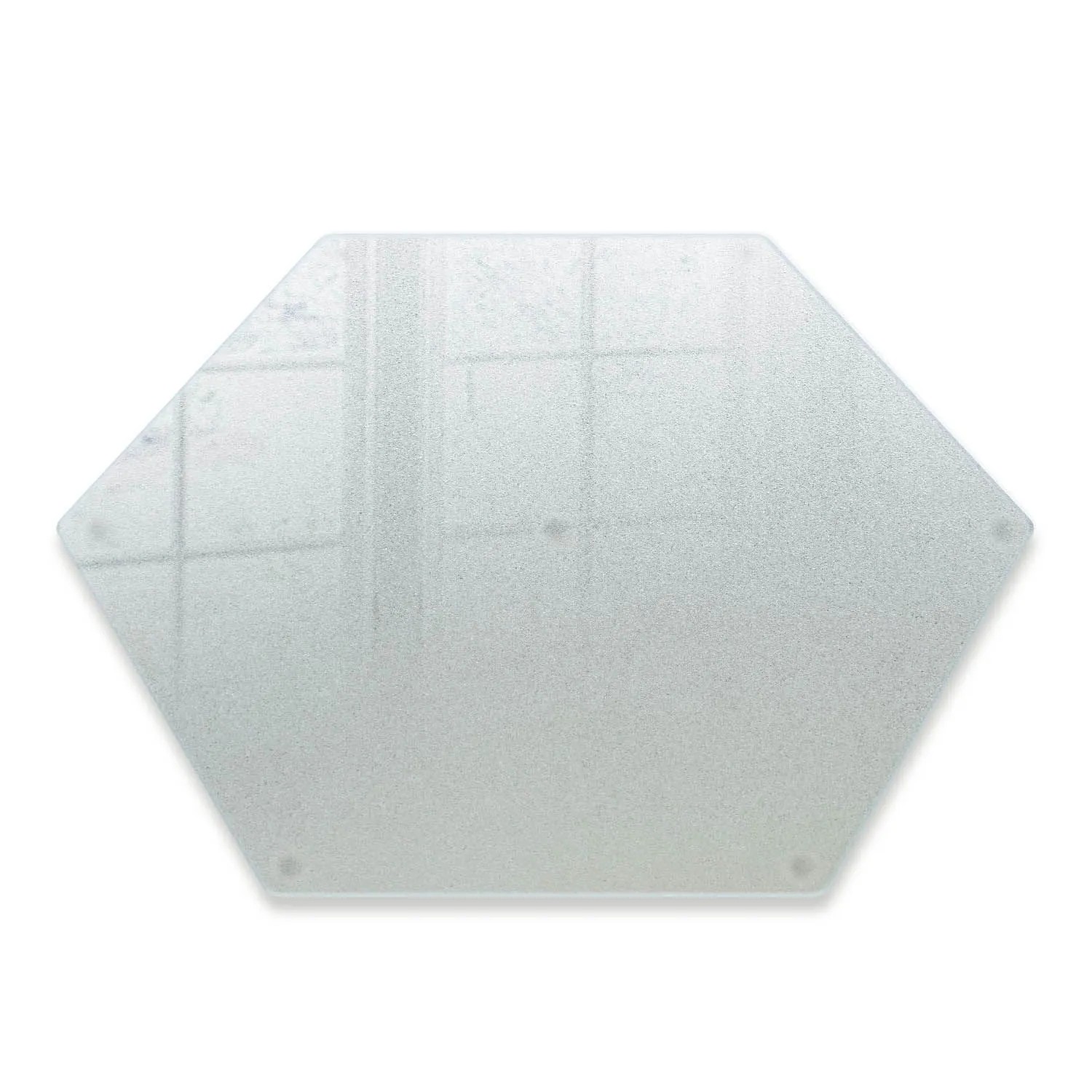 Tulup Schneidebrett Satiniertes Glasschneidebrett 40x34 cm Sechseckiges Schneidebrett Halbdurchsichtiges Schneidebrett