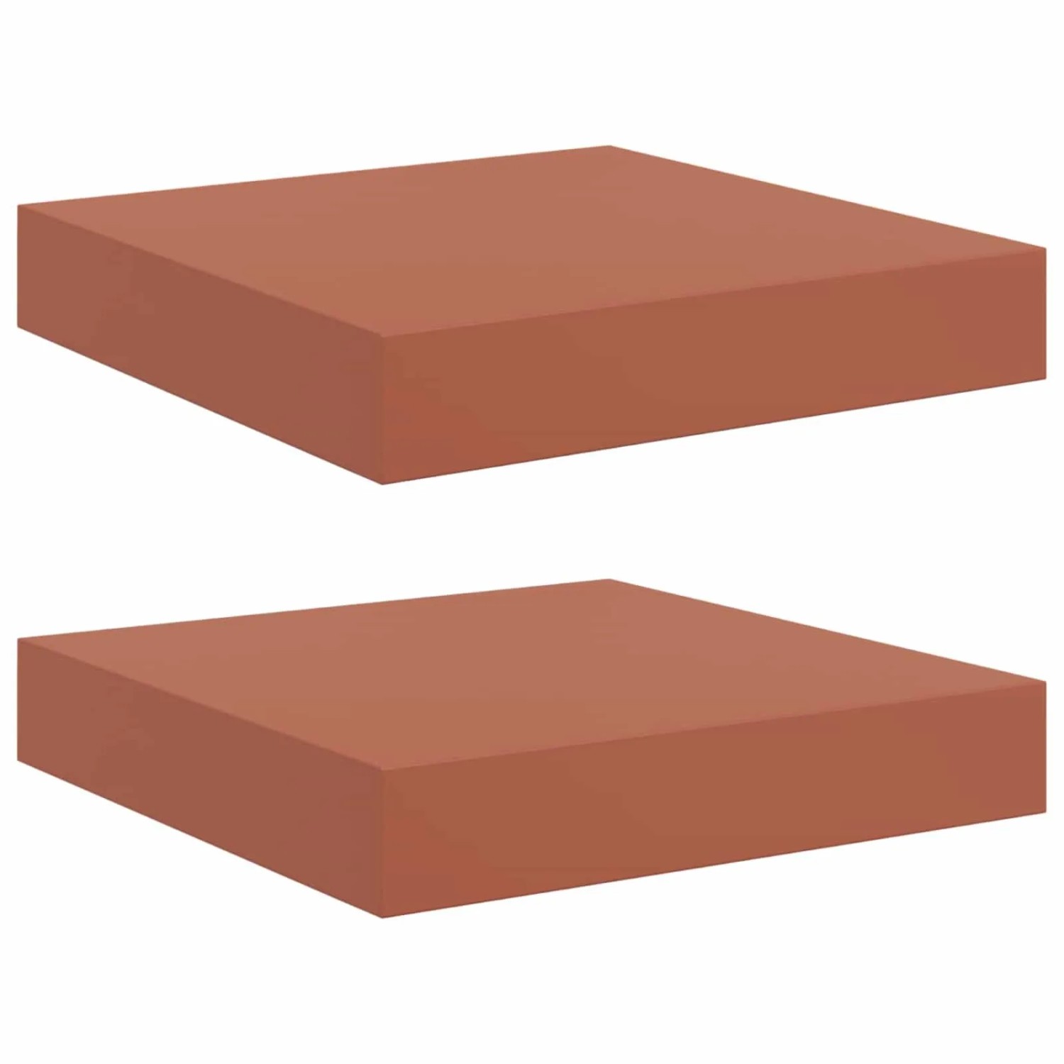 vidaXL Wandregal Wandmontiert 2 Stk Rot 23 x 23,5 x 4 cm Holzwerkstoff 42019918