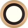 Runde Trio LED Deckenleuchte Morgan in Schwarz-Gold, 45 cm Durchmesser.