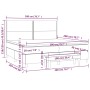 Schwarzes vidaXL Boxspringbett 200x200 cm mit Matratze und Bank, Stoffbezug.