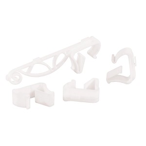 Weißer HGD Sternhalter (7,5 cm) mit Kabelführung für Weihnachtsdeko.