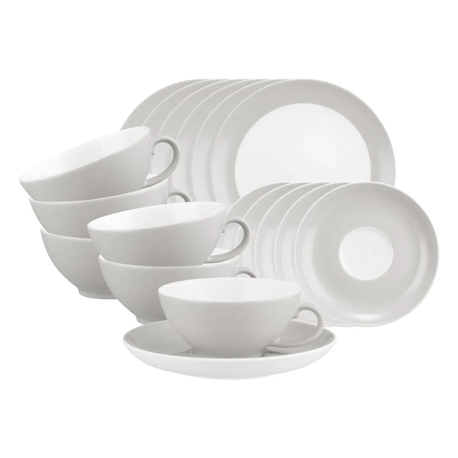 Seltmann Weiden Liberty Pure Colors Teeservice 18-teilig New Grey