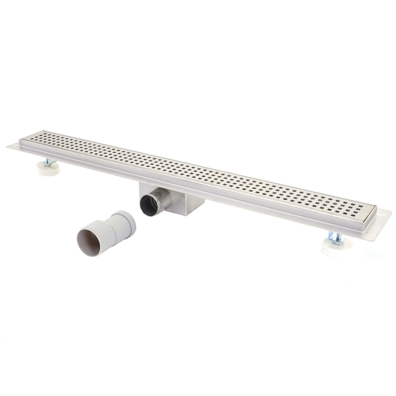 MCW Duschrinne D94b Bodenablauf Abflussrinne Duschablauf Edelstahl Siphon 50-120cm 90cm