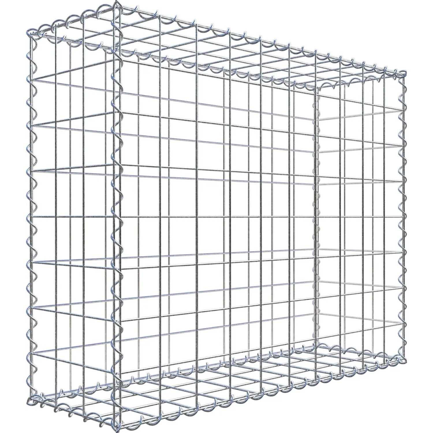 Gabiona Gabione 100 cm x 80 cm x 30 cm mit Maschenweite 10 cm x 10 cm