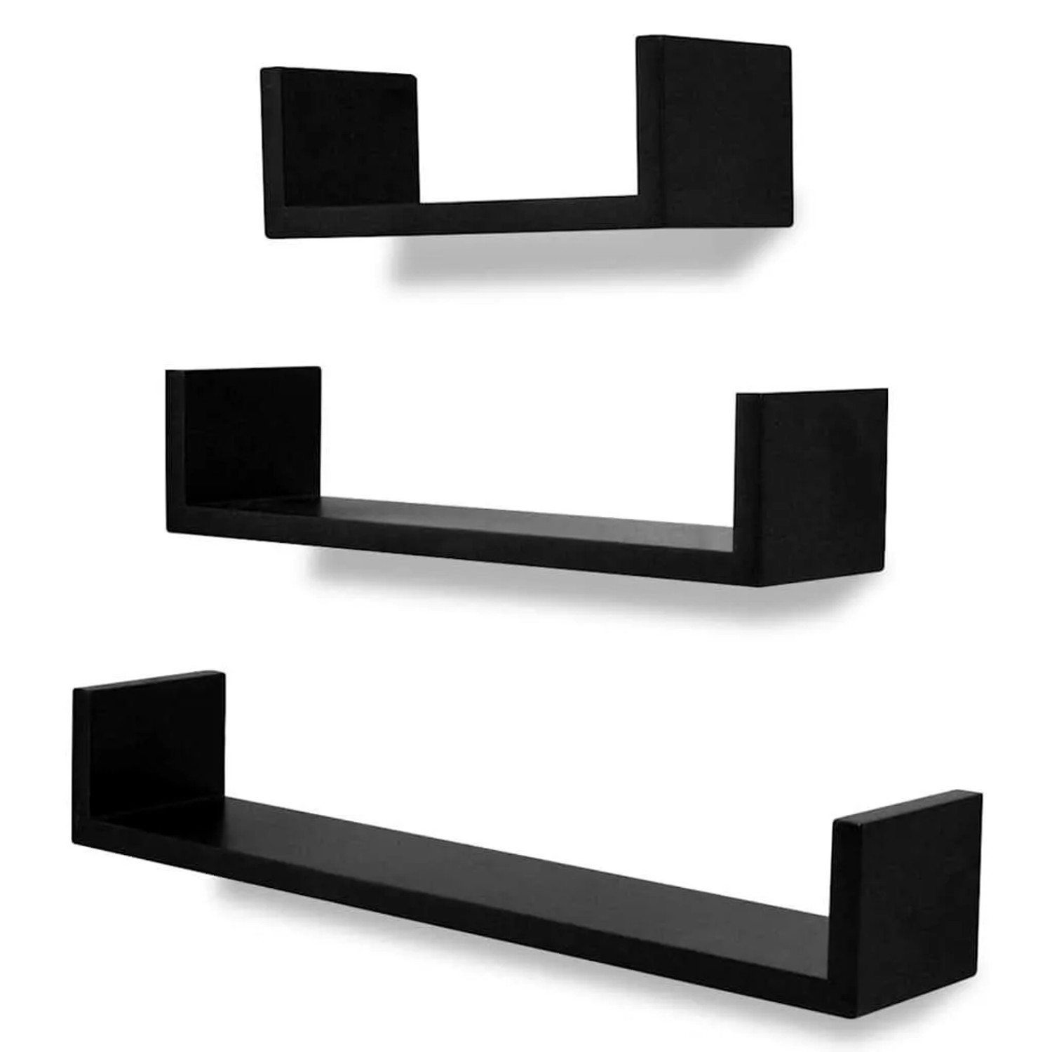 vidaXL Wandregale 6 Stk. Schwarz 275989