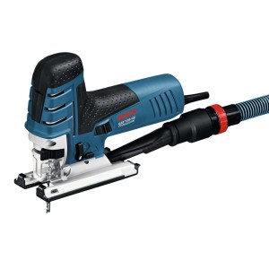 Bosch Professional Stichsäge GST 150 CE, blau-schwarz, mit Staubabsaugung. Leistungsstarke Säge für präzise Schnitte.