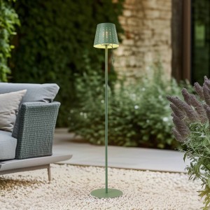 Lindby LED Solarleuchten Hilario 10019530 Dimmbar Spritzwassergeschützt in Grün aus Metall 1-flammig