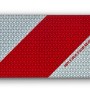 Kfz-Warnmarkierung Klebeset, 1m links & 1m rechts, rot/weiß, reflektierend nach DIN 30710.
