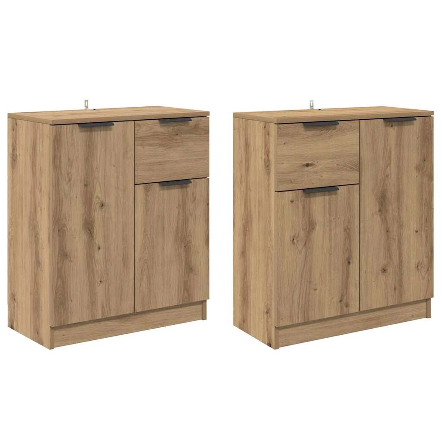 vidaXL Sideboards 2 Stk Artisan-Eiche 60 x 30 x 70 cm Holzwerkstoff 3415583