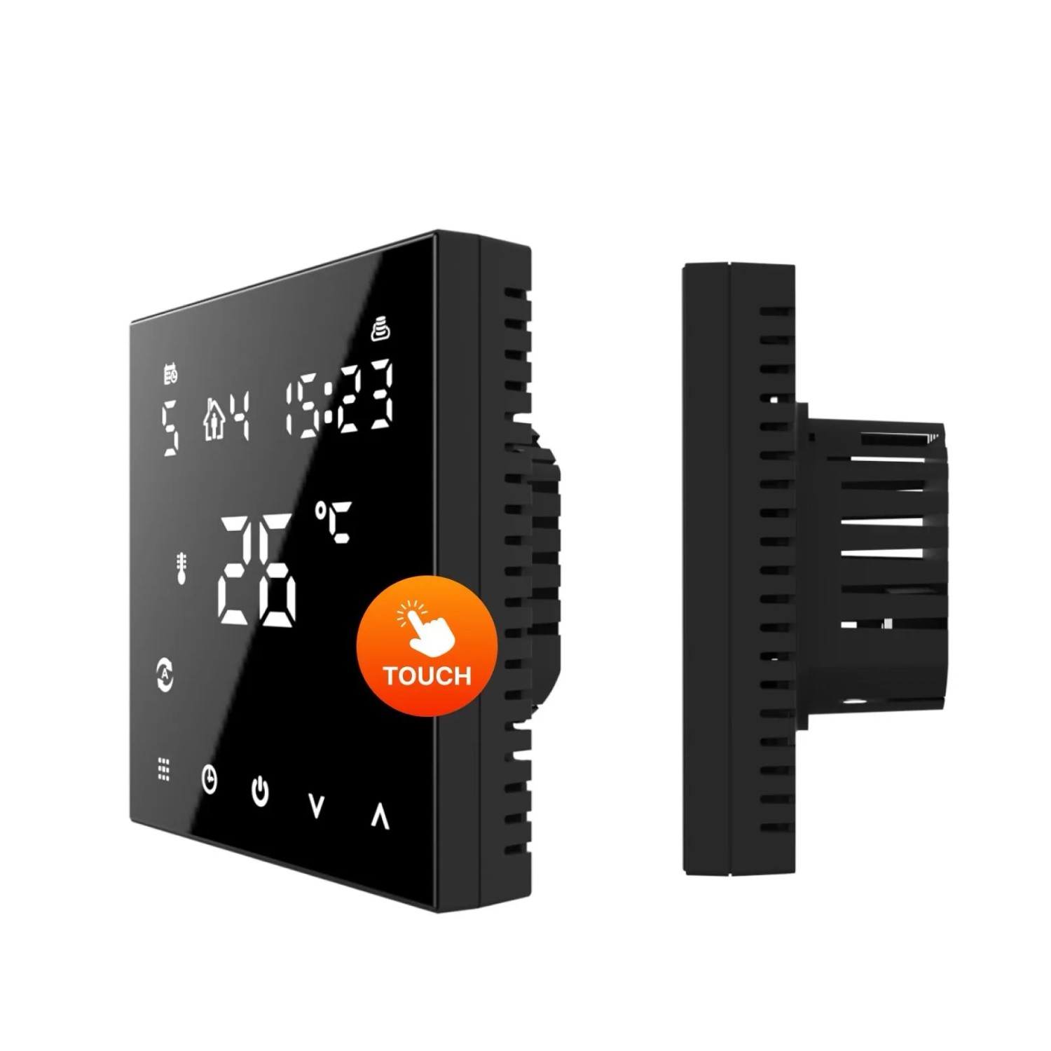 WARMON Fußbodenheizung Elektrisch 2x Matten ULTRA 200 W/m² 6+4 m² inkl. TS 300 Thermostat Schwarz