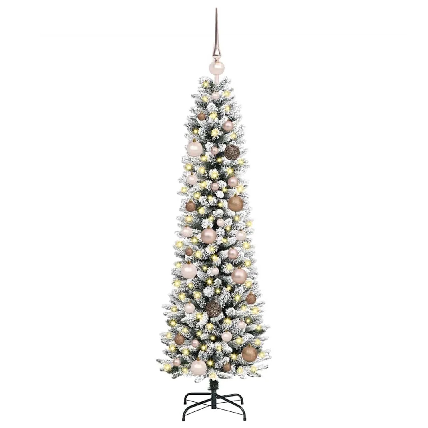 vidaXL Künstlicher Weihnachtsbaum mit 150 LEDs mit Ständer Weiß 150 cm 3396091