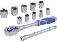 MAXPOWER 12-teiliges Steckschlüssel-Set 10–21 Mm – 1/2 Zoll, Chrom-Vanadium-Stahl, Mit Aufbewahrungsbox