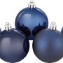 Blaues Weihnachtskugel-Set, 25-teilig, Ø 6 cm, mit matten, glänzenden und strukturierten Oberflächen.
