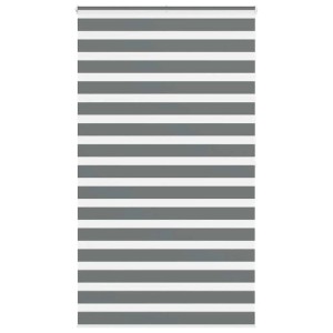 vidaXL Doppelrollo Dunkelgrau 135x200 cm Stoffbreite 130,9 cm Polyester 4014164
