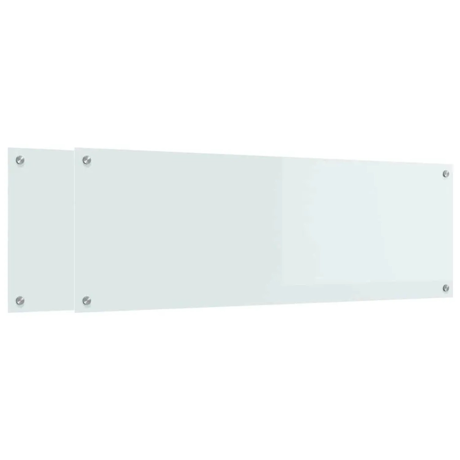 vidaXL Küchenrückwand 2 Stk Weiß 120 x 40 cm Gehärtetes Glas 3415485