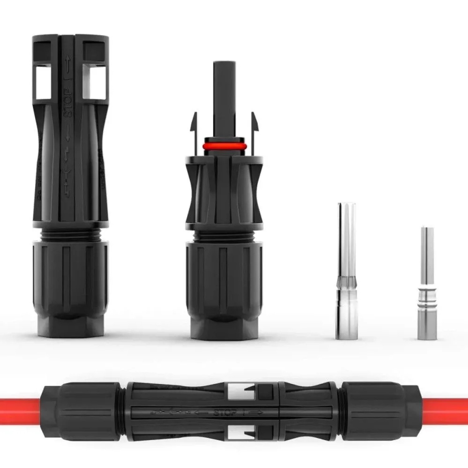 hb-digital Solarstecker 1500V PV Stecker IP68 für Solarkabel 10mm²