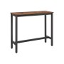 Vasagle Bartisch in Braun-Schwarz, 120x40x100 cm, ideal für kleine Essbereiche.