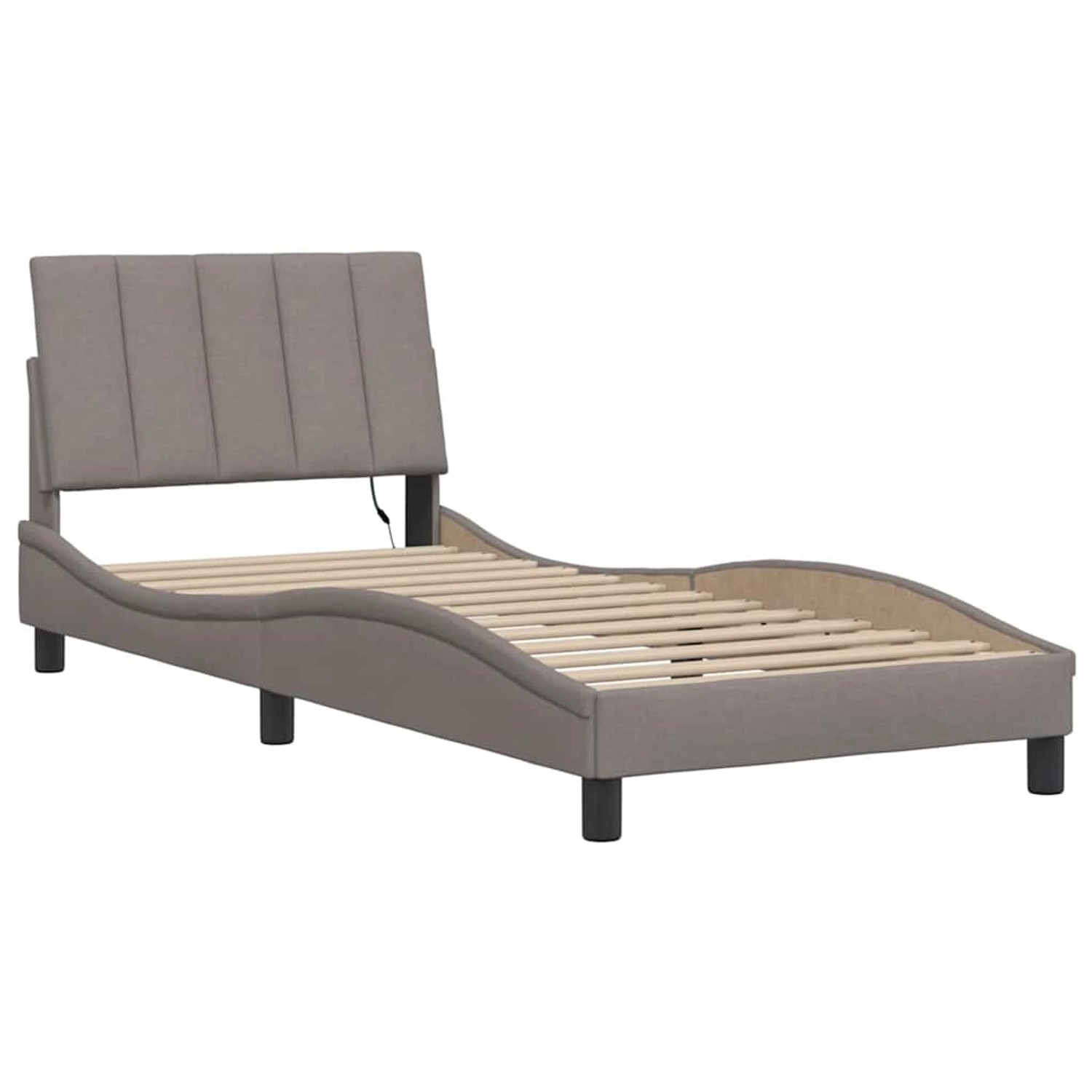 vidaXL Bettgestell ohne Matratze Hanko Taupe 90x190 cm Stoff 3310430 günstig online kaufen