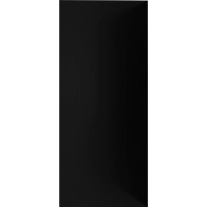 Aurlane Design-Duschwand Satin Schwarz, 90x210 cm. Rechteckige, dünne, wasserdichte Duschrückwand für einfache Montage.