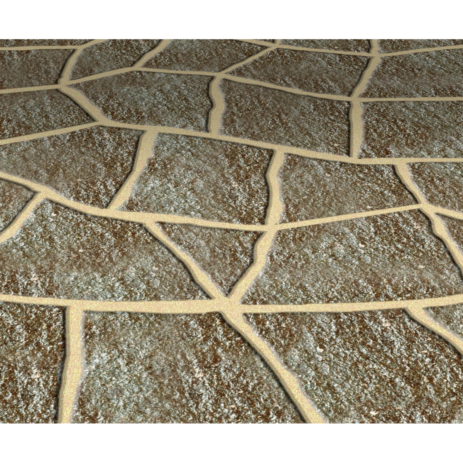 Verfugte Pflastersteine mit MEM Fix-Fertig-Fugenmörtel in Sand-Optik. Trockenmörtel für Pflasterflächen.