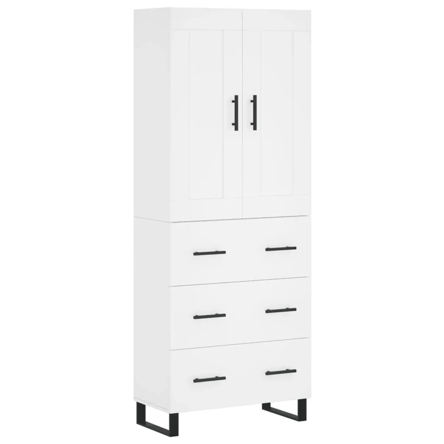 vidaXL Highboard Weiß 69,5x34x180 cm Holzwerkstoff 3199769 günstig online kaufen