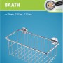 Tesa Duschablage Baath Plus, verchromt, tiefer Boden. Duschregal zur Wandmontage ohne Bohren.