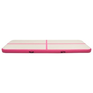 vidaXL Aufblasbare Gymnastikmatte mit Pumpe 300x100x20 cm PVC Rosa 92676