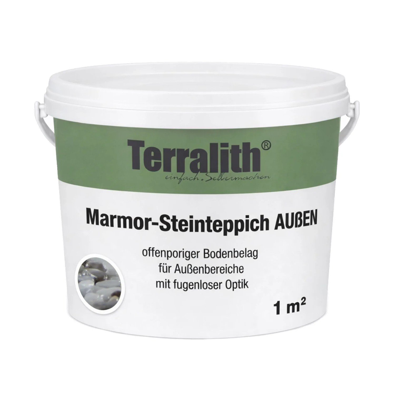 Terralith Marmor Steinteppich Mix Como für 1 m² Außen Mittel 4-6 mm