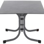 Rechteckiger, anthrazitfarbener Siena Garden Klapptisch Sola, 90x140 cm, ideal für Balkon und Garten.