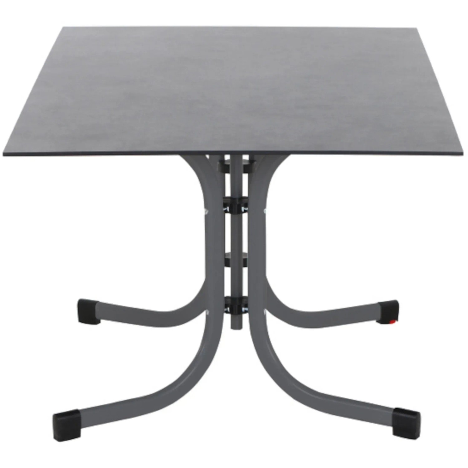 Rechteckiger, anthrazitfarbener Siena Garden Klapptisch Sola, 90x140 cm, ideal für Balkon und Garten.
