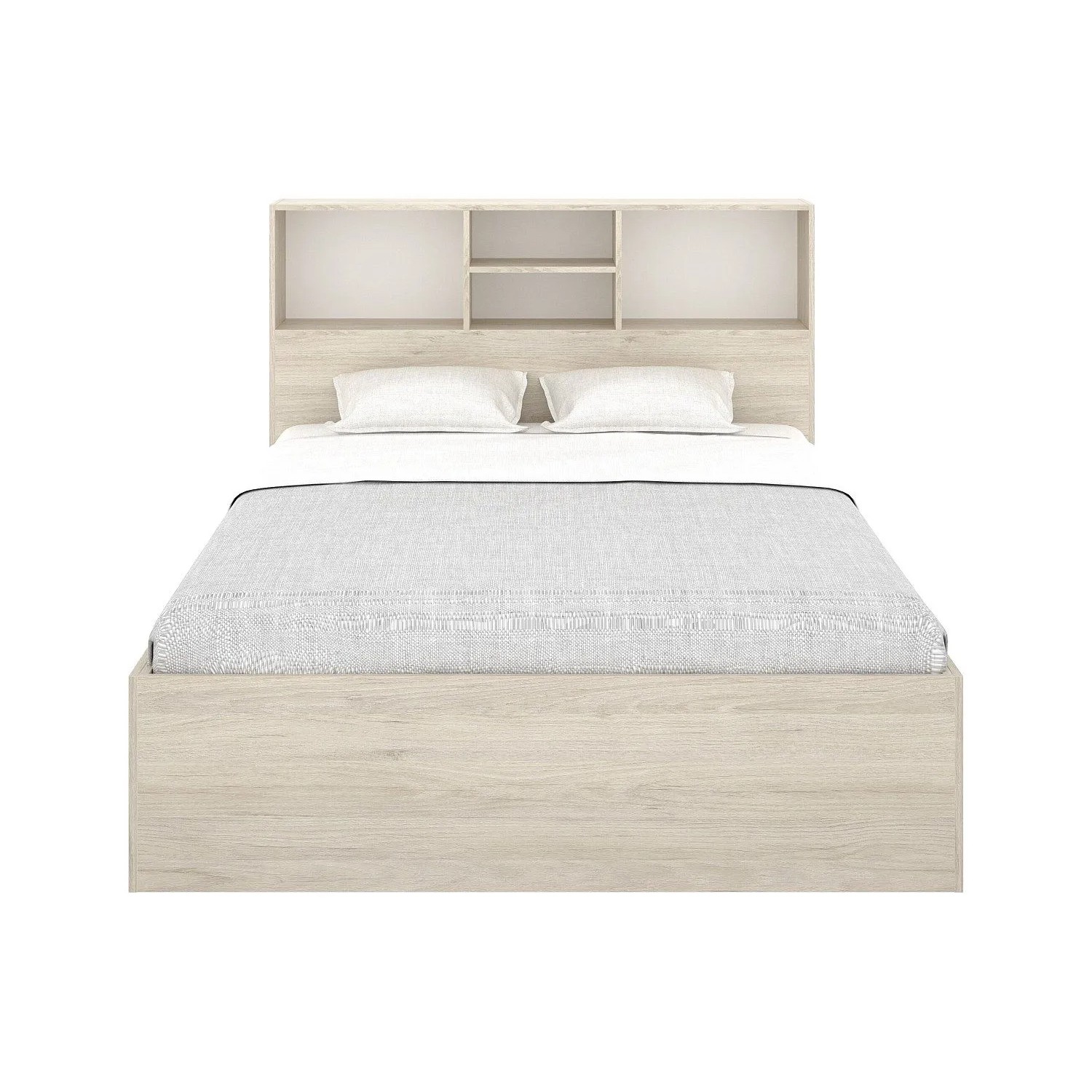 Vente-unique Bettrahmen Vardiel Naturfarben Hell  Weiß 217.6 cm