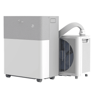 Midea PortaSplit mobile Klimaanlage mit Außeneinheit, weiß/grau, für Innenräume bis 42m².