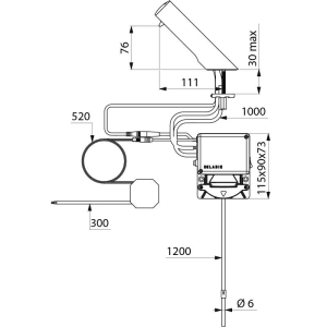 Delabie T4 elektronischer Seifenspender verchromt Standmontage