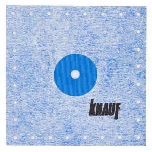 Knauf Dichtmanschette (12-26 mm) für Fliesenzubehör, blaues Abdichtvlies mit Dehnzone.