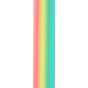 LED-Panel Yukon: Farbverlauf von Rot über Gelb zu Türkis. Deckenleuchte mit Multicolor-Effekt.