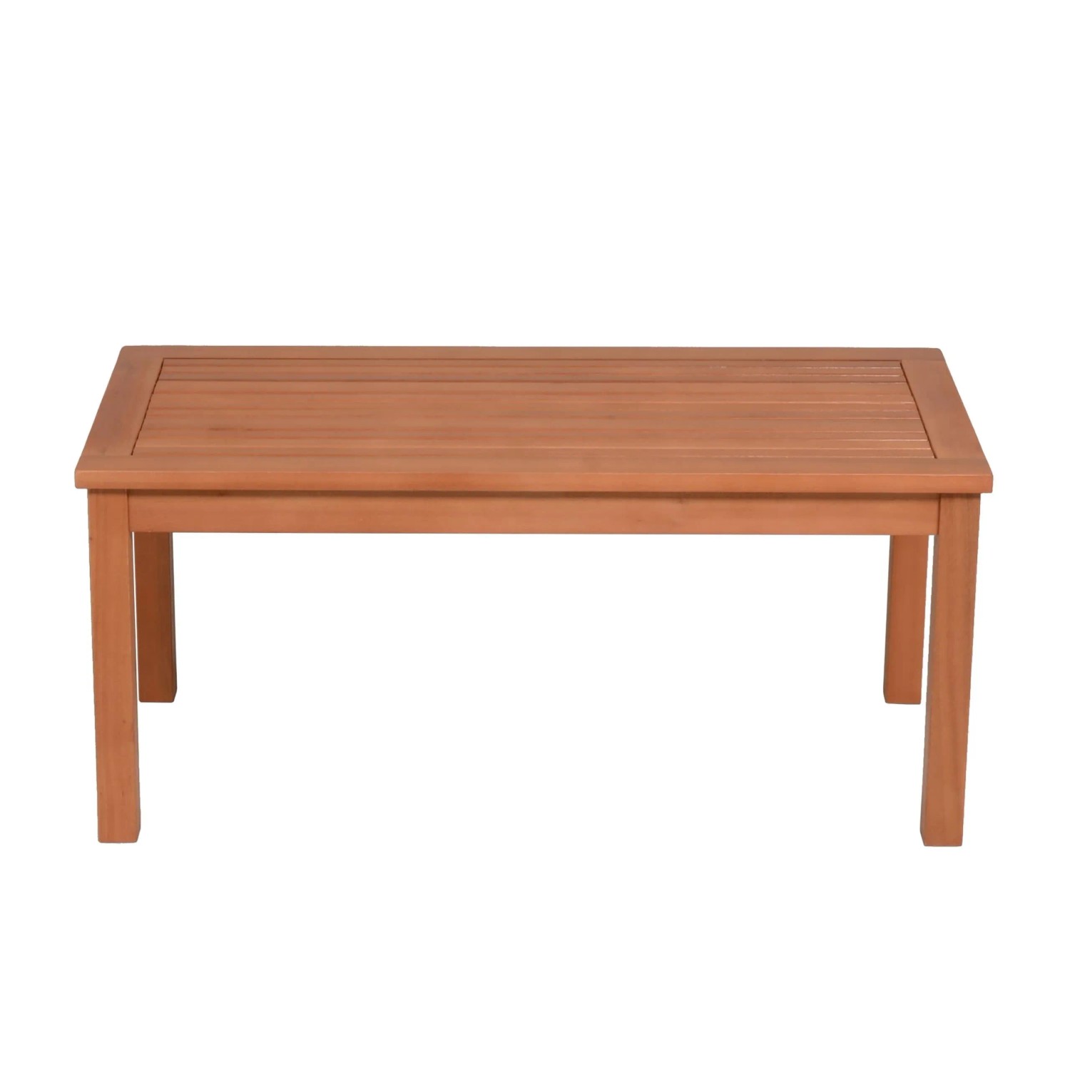 DELUKE Gartentisch HILARY Eukalyptus Braun 90x44x40,7cm Garten Beistelltisch Wetterfest Outdoor Tisch