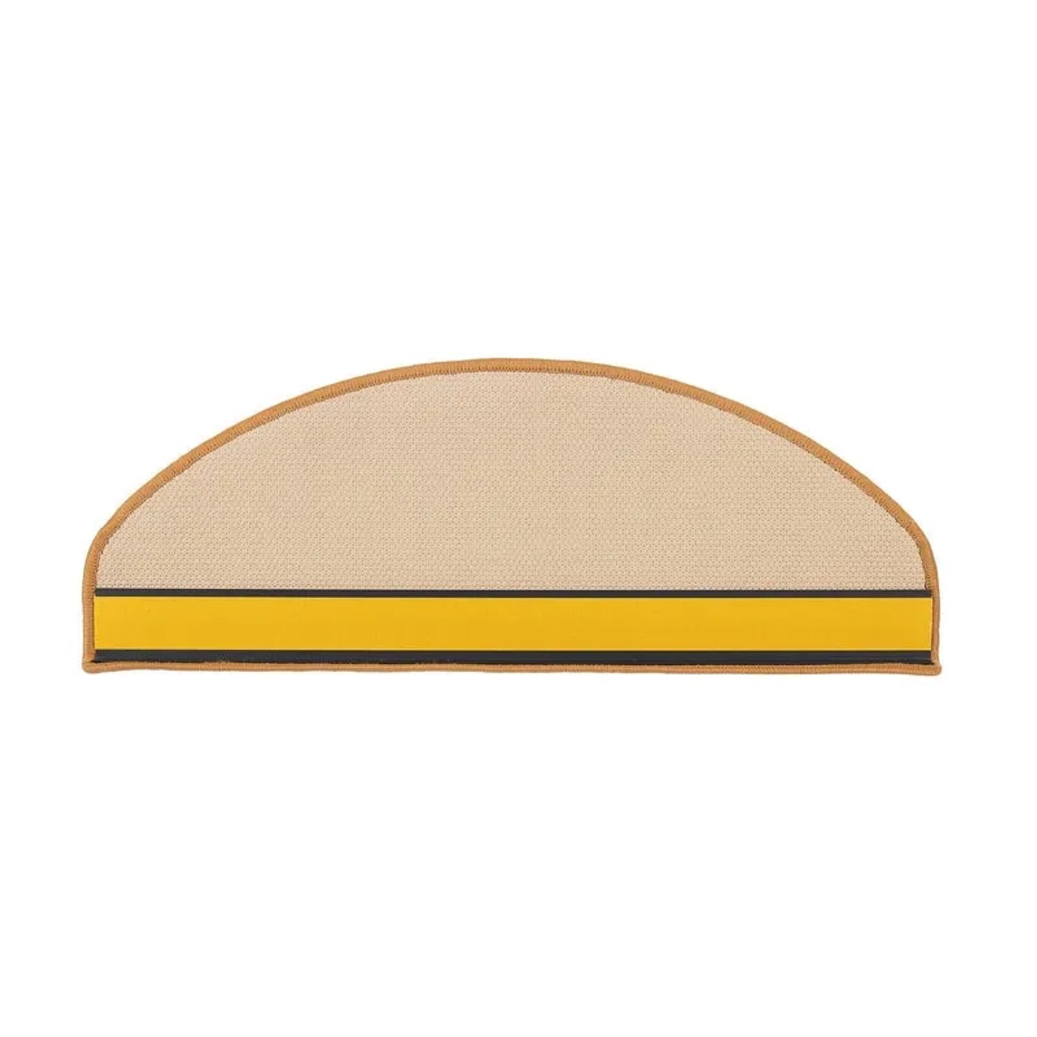 Beige, halbrunde KARAT Stufenmatte Akzent selbstklebend, 23,5x65 cm für Innen
