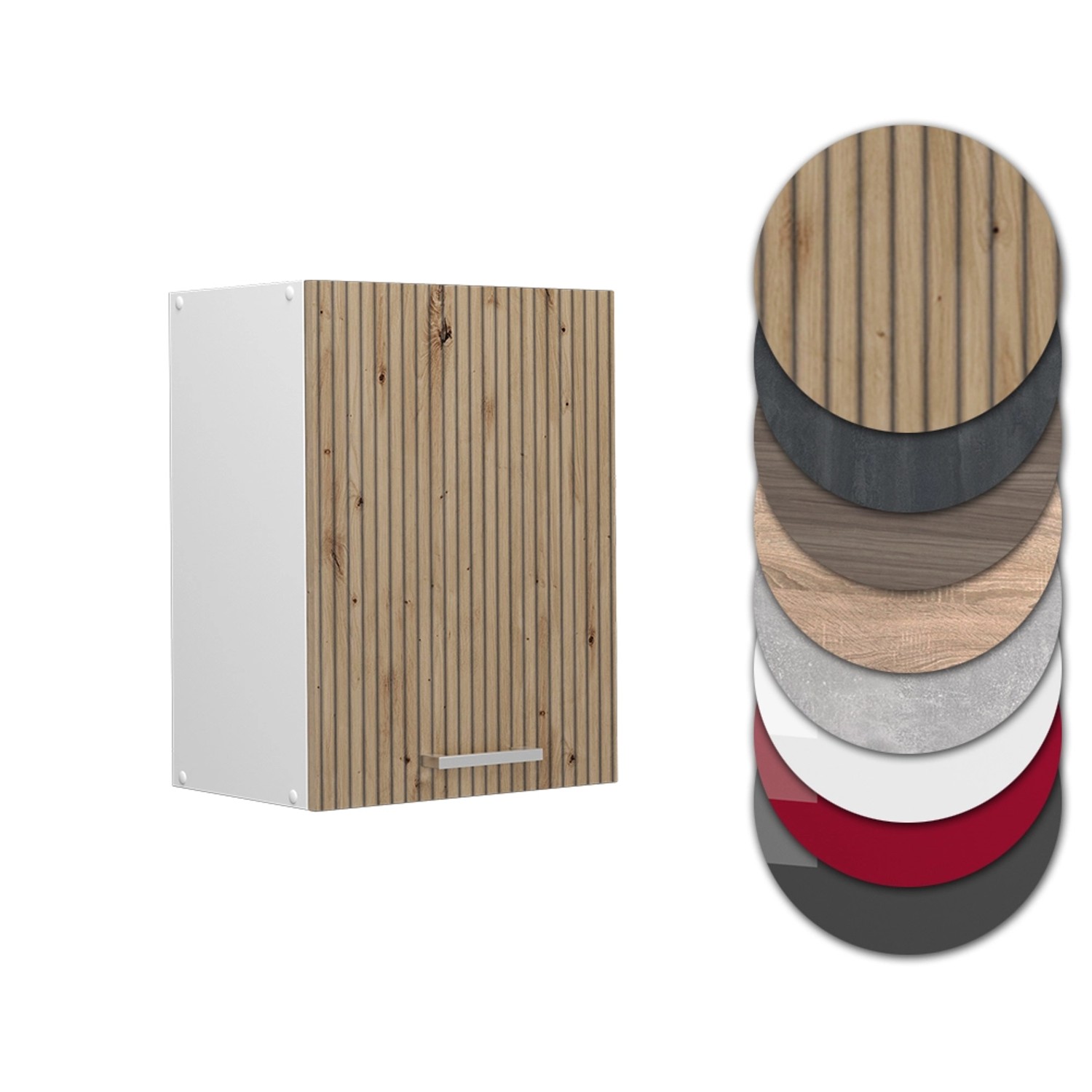 Vicco Hängeschrank R-Line in Artisan-Eiche/Weiß, Küchenschrank hängend, 45 cm breit.