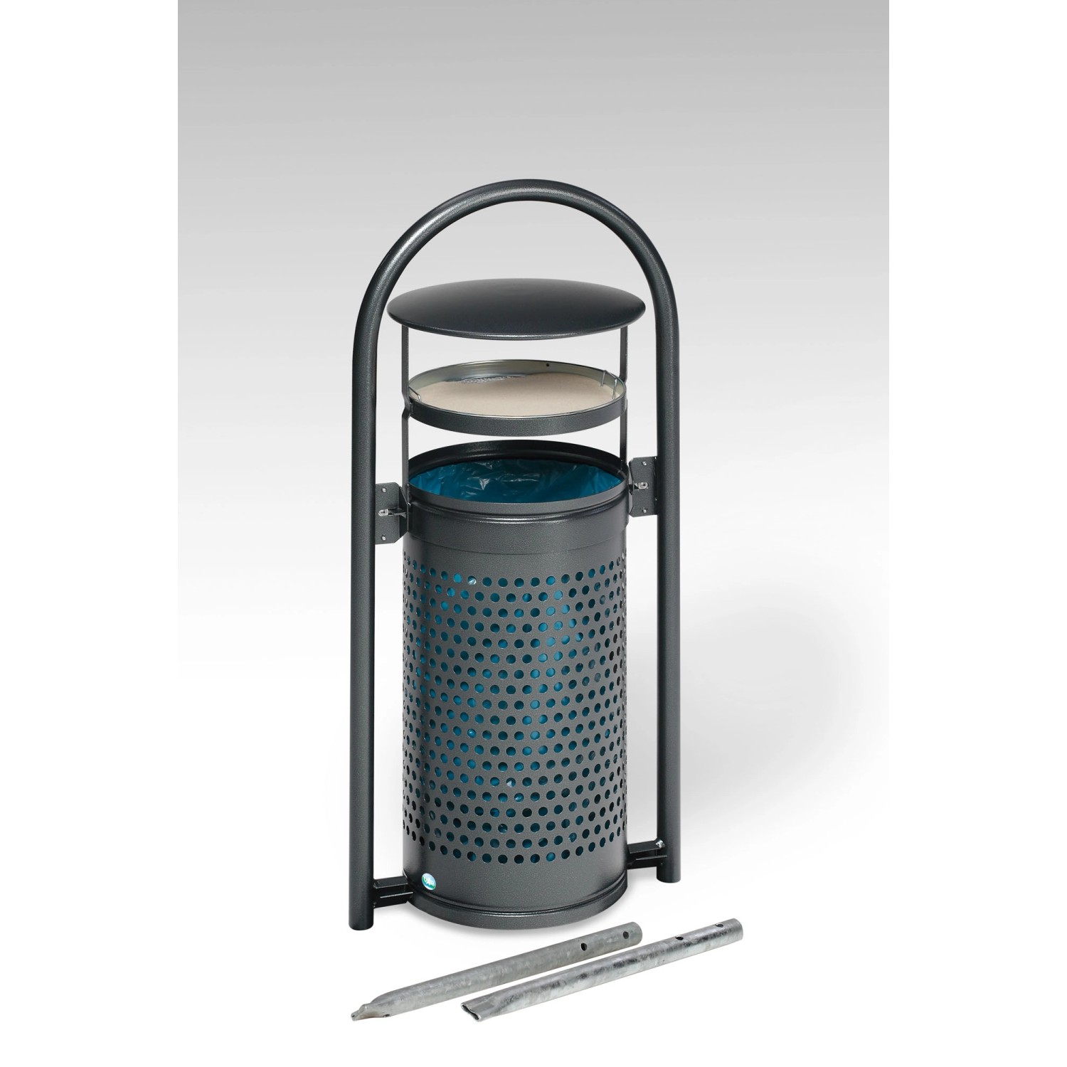 PROREGAL Abfallsammler Mit Rohrbogenständer Aschereinsatz Zum Einbetonieren günstig online kaufen
