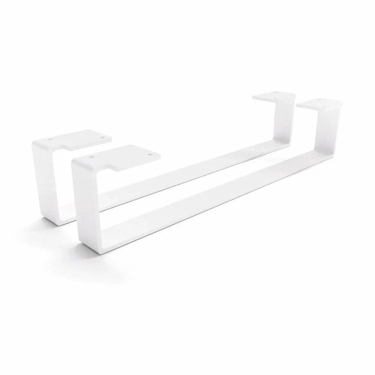HEVVA Möbelfüße LUXEMBURG 10 cm Hoch 50 cm Tief 2er Set Weiß