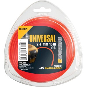 Universal Trimmerfaden, Nylon, 2,4 mm, 15 m, rot, für Rasentrimmer & Sensen.